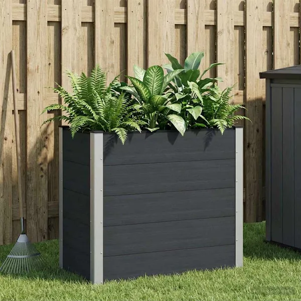 Jardinière surélevée Noir 100 x 50 x 91 cm