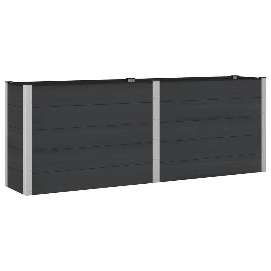 Jardinière surélevée Noir 250 x 50 x 91 cm - 2