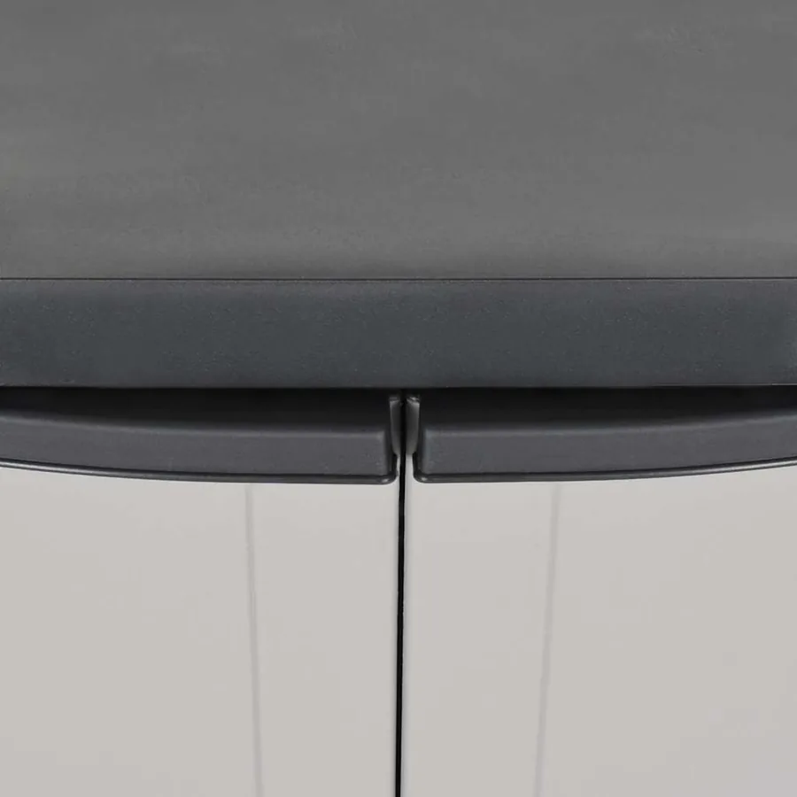 Armoire de rangement d'extérieur gris et noir 97x37x85 cm PP - 10