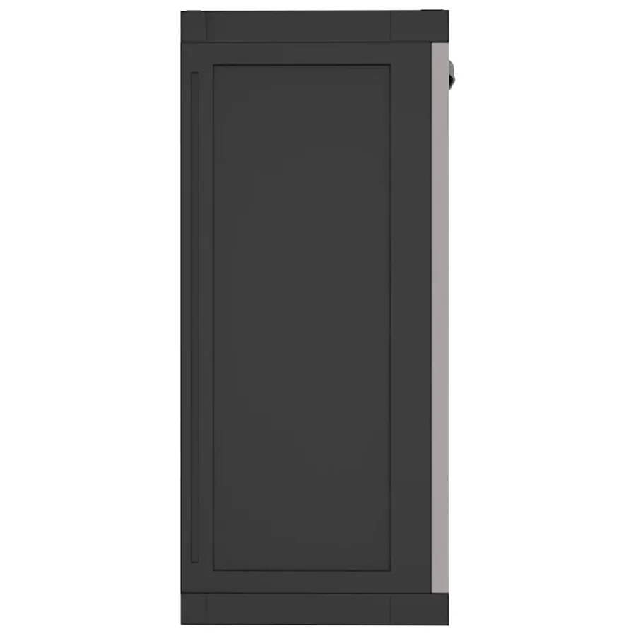 Armoire de rangement d'extérieur gris et noir 97x37x85 cm PP - 7