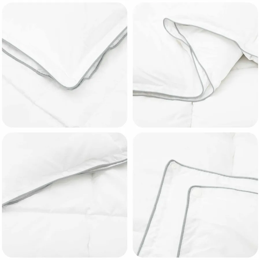 Duvet complet toute l'année Blanc 200 x 200 cm Fibre de bambou - 6