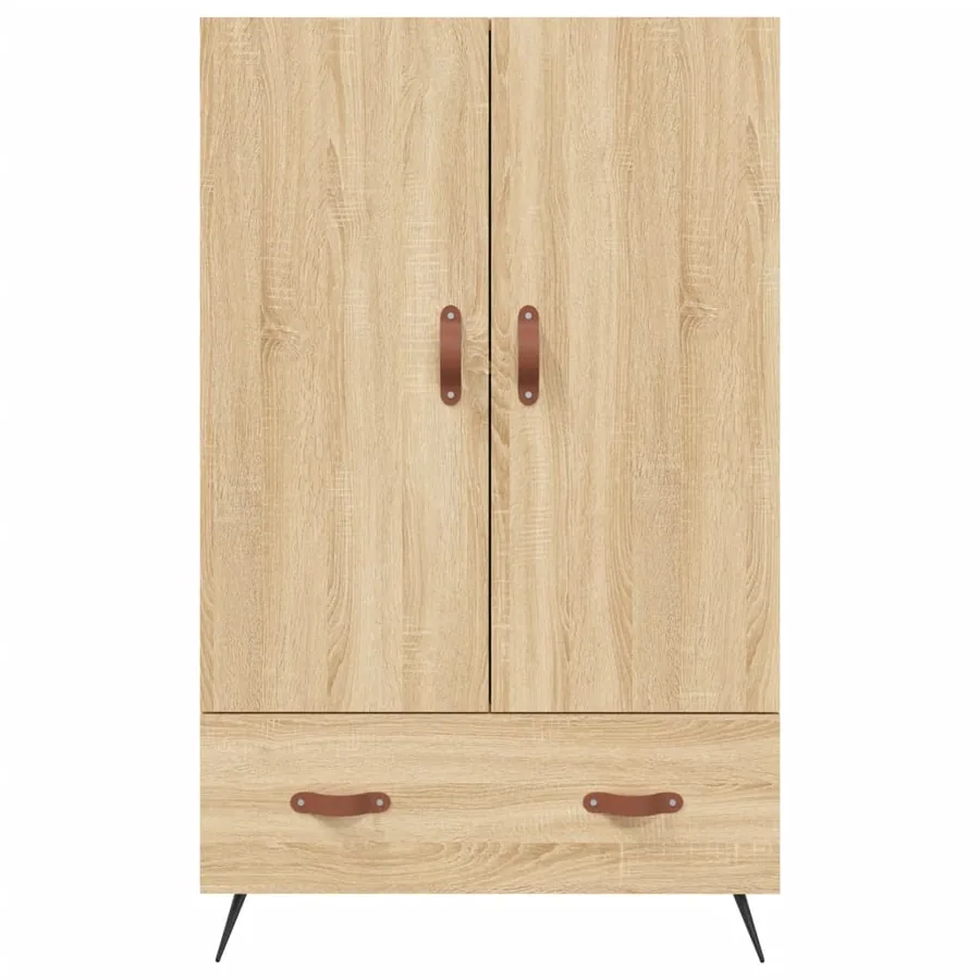 Buffet haut chêne sonoma 69,5x31x115 cm bois d'ingénierie - 6