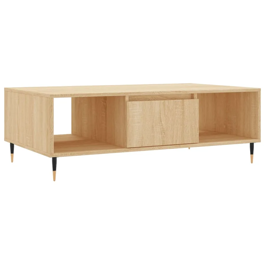 Table basse chêne sonoma 104x60x35 cm bois d'ingénierie - 2