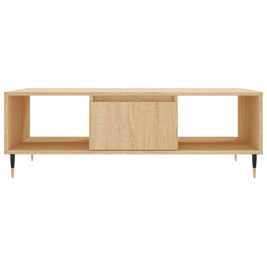 Table basse chêne sonoma 104x60x35 cm bois d'ingénierie - 5
