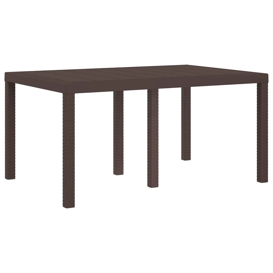 Ensemble de salle à manger pour jardin avec coussin 5 pcs PP - 5