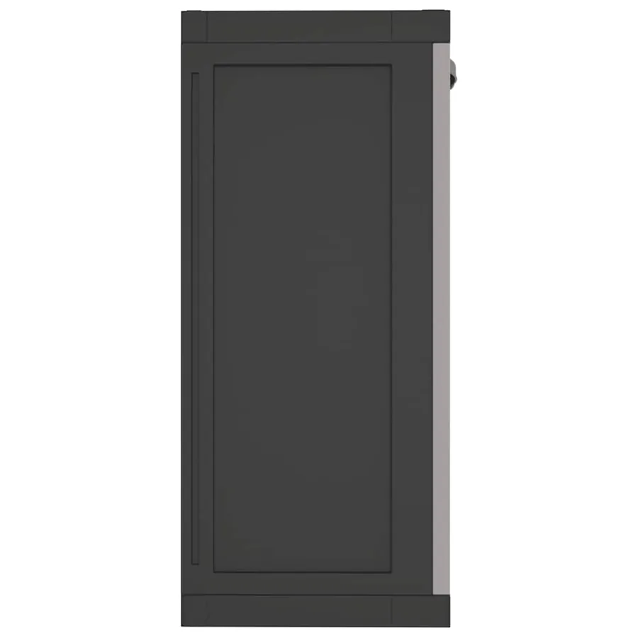 Armoire de rangement d'extérieur gris et noir 65x37x85 cm PP - 7
