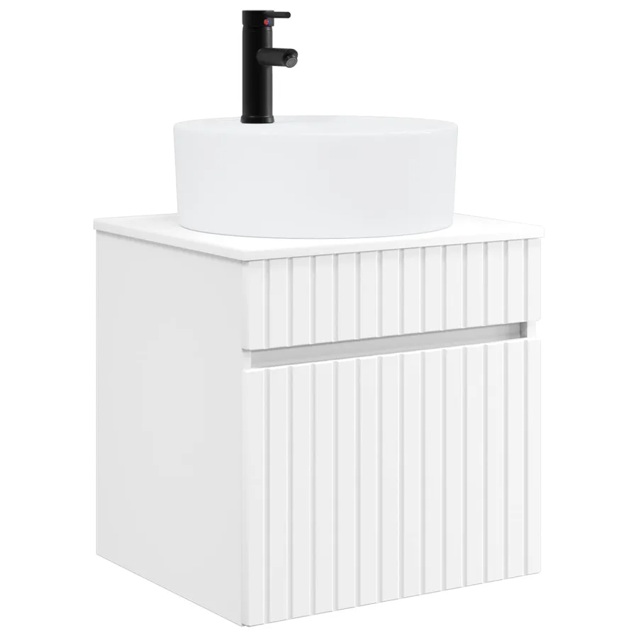 Meuble de lavabo mural Blanc 49 x 44,5 x 65 cm - 2