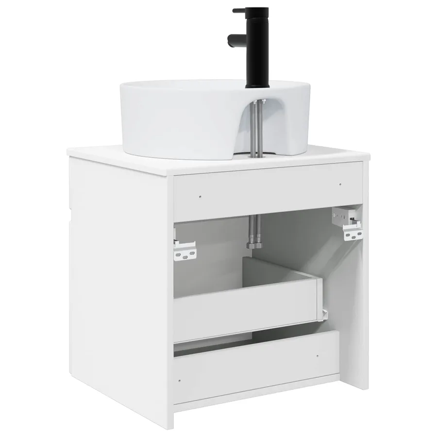 Meuble de lavabo mural Blanc 49 x 44,5 x 65 cm - 4