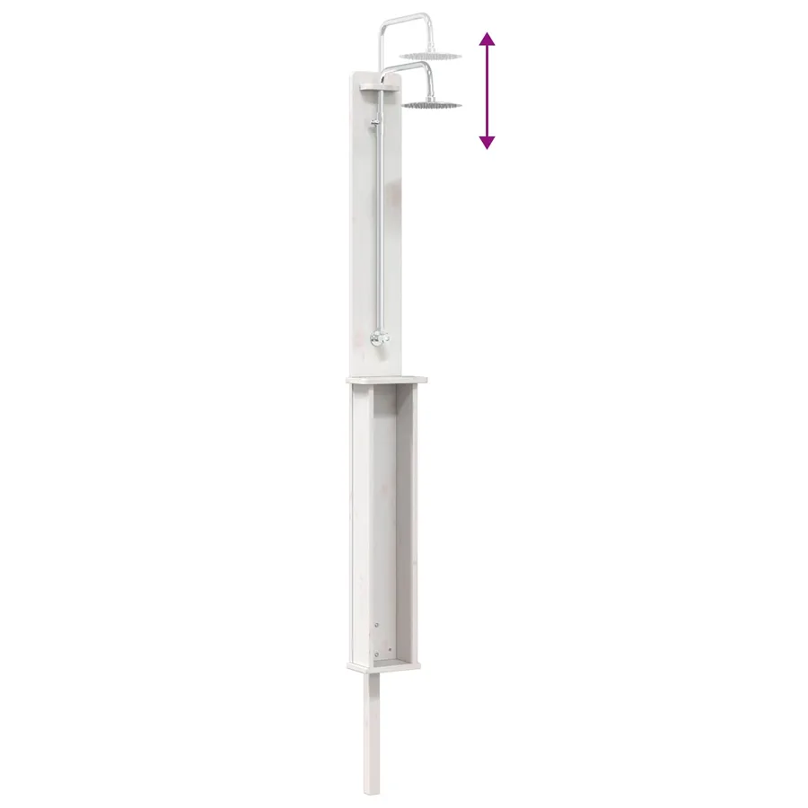 Douche d'extérieur 246 cm Blanc - 9