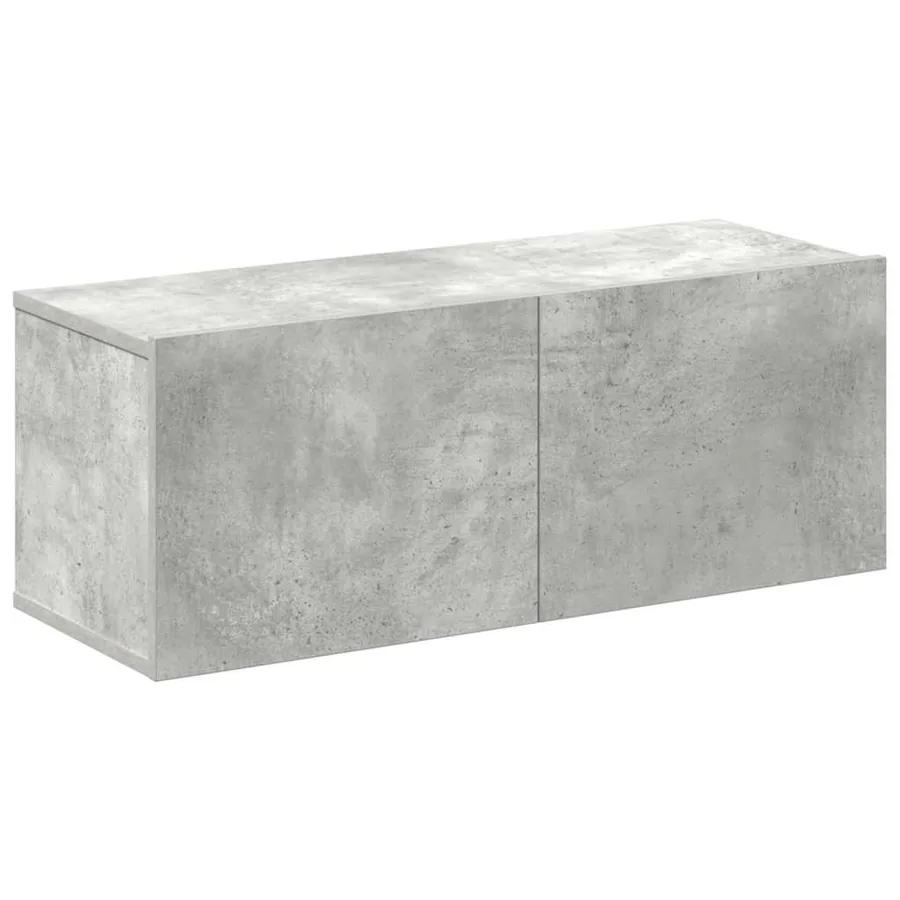 Ensemble de meubles TV 4 pcs Gris béton Bois d'ingénierie - 6