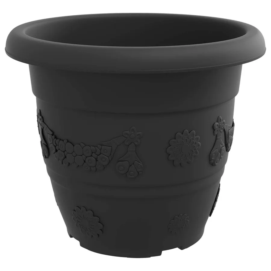 Pots de plantes 24 pcs Noir Ø 34 x 28 cm Plastique - 6