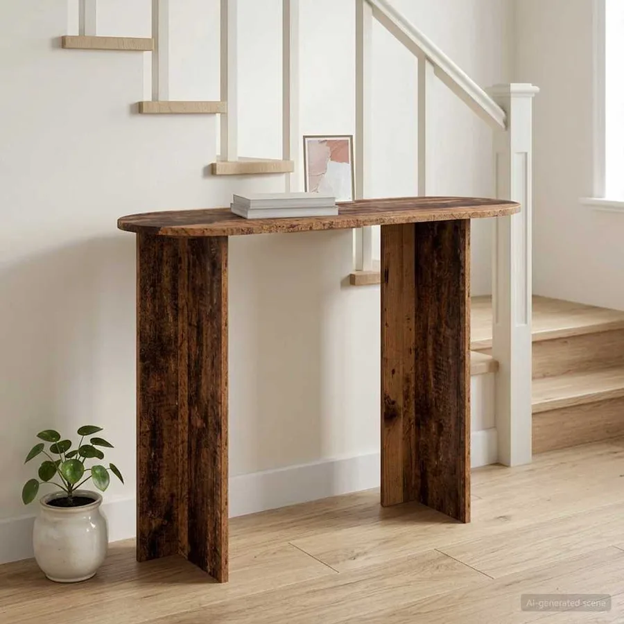 Table console Bois ancien 100 x 39,5 x 75 cm Bois d'ingénierie - 4