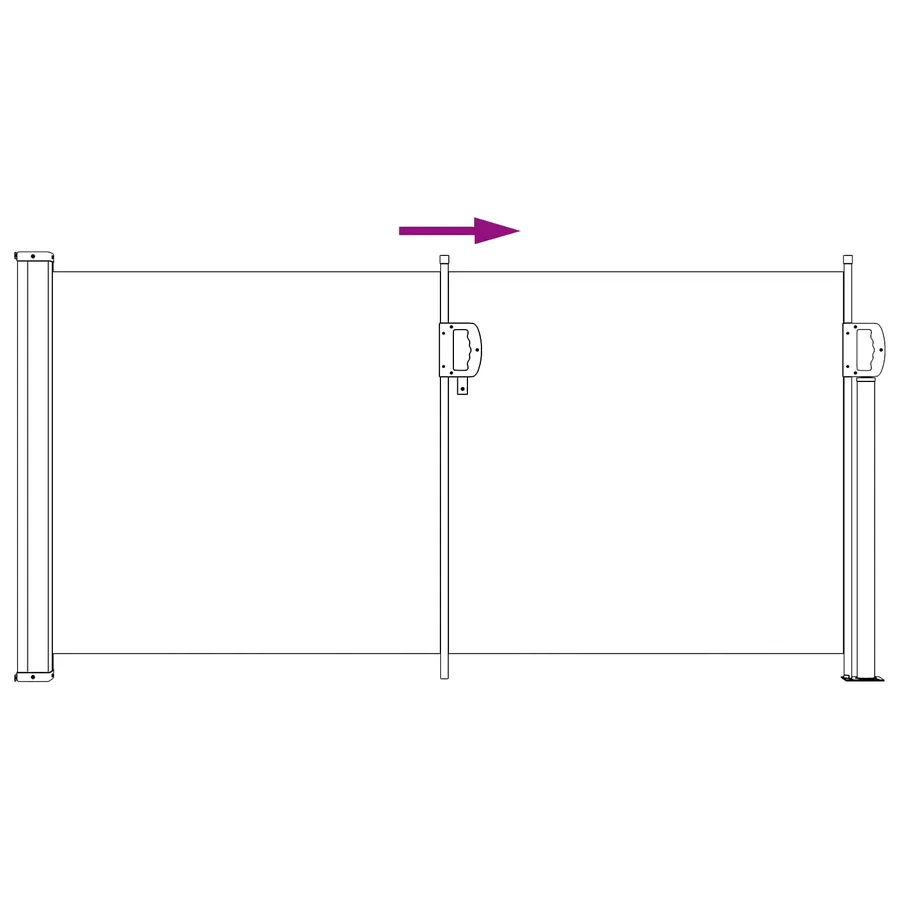 Store latéral rétractable Noir 300 x 100 cm Polyester - 5