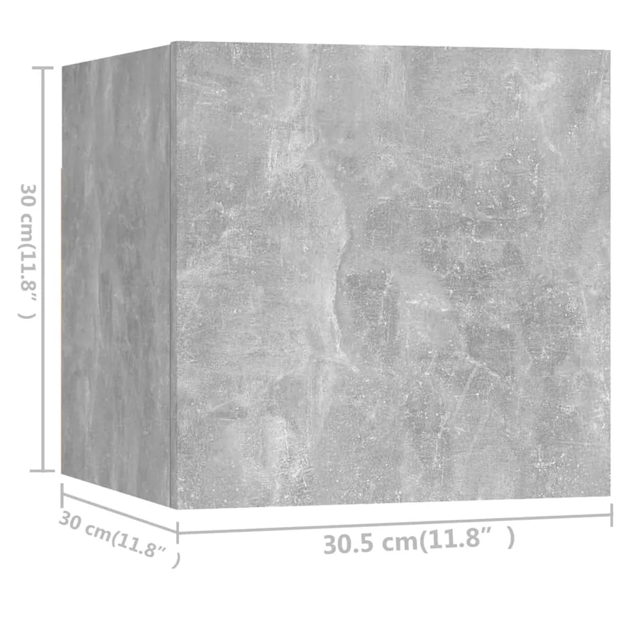 Ensemble de meubles TV 5 pcs Gris béton Bois d'ingénierie - 7