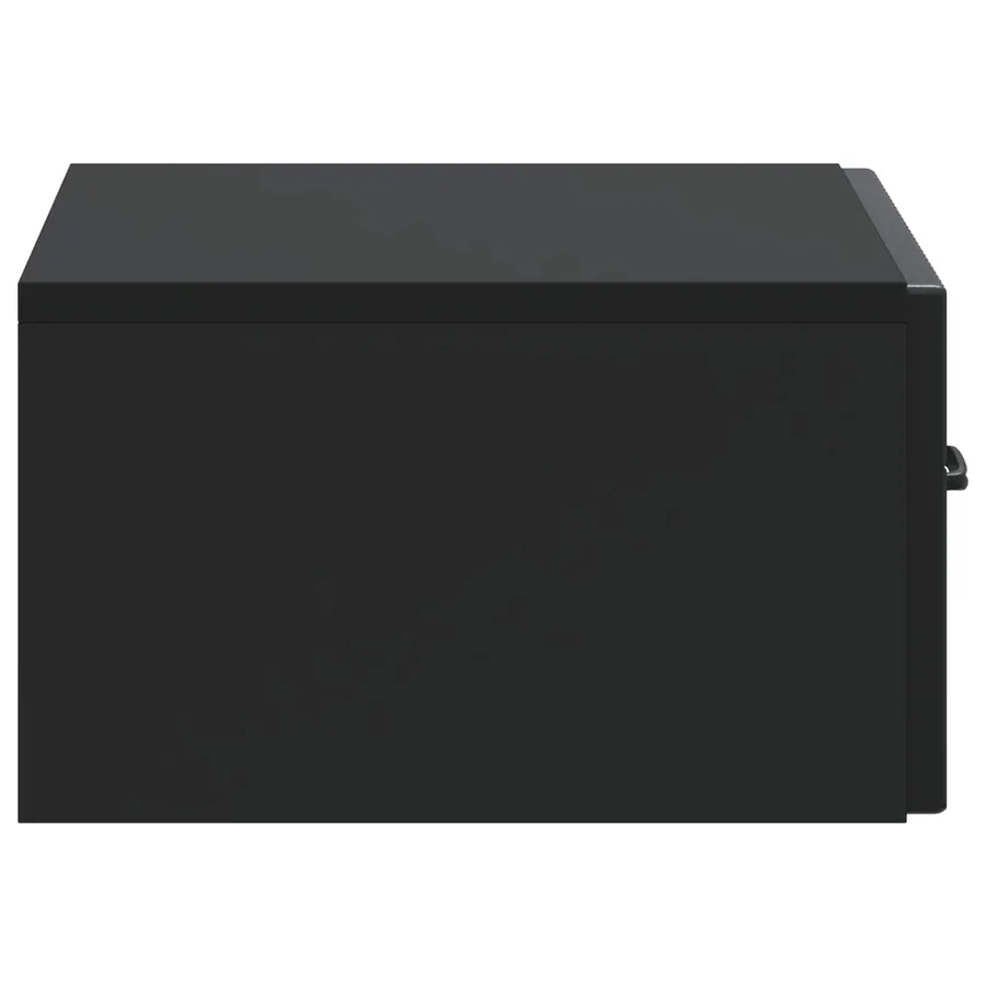 Cabinet de chevet mural avec tiroir Noir 49 x 34,5 x 20 cm - 6