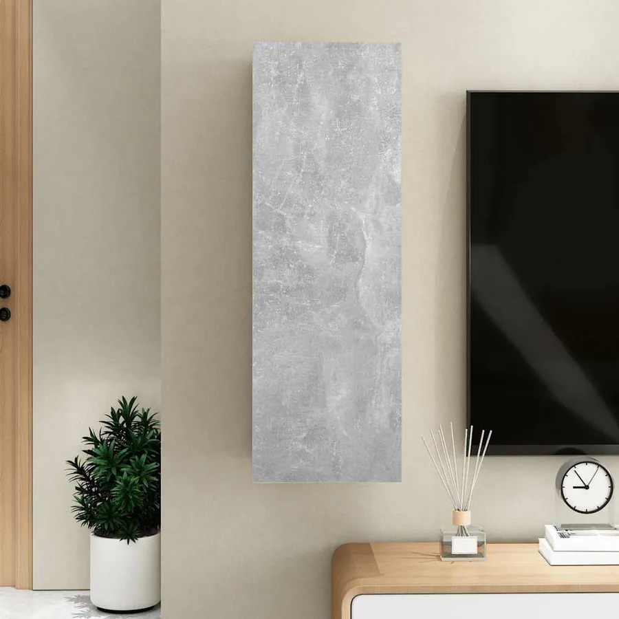 Meuble TV Gris béton 30,5x30x90 cm Bois d’ingénierie - 10