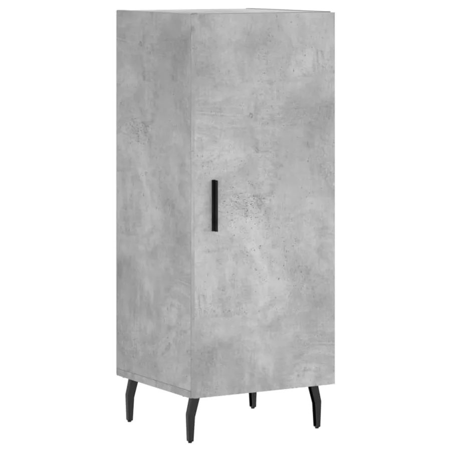 Buffet haut Gris béton 34,5x34x180 cm Bois d'ingénierie - 7