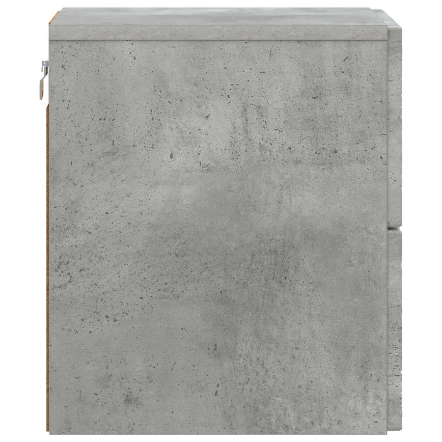 Cabinet de chevet mural 2 pcs Gris béton 34,5 x 33 x 40 cm - 7