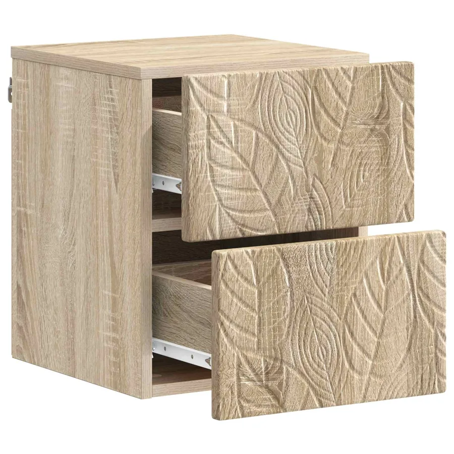 Cabinet de chevet mural 2 pcs Chêne Sonoma 34,5 x 33 x 40 cm - 5