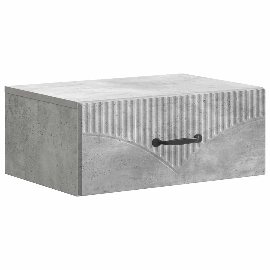 Cabinet de chevet mural 2 pcs Gris béton 49 x 34,5 x 20 cm - 5