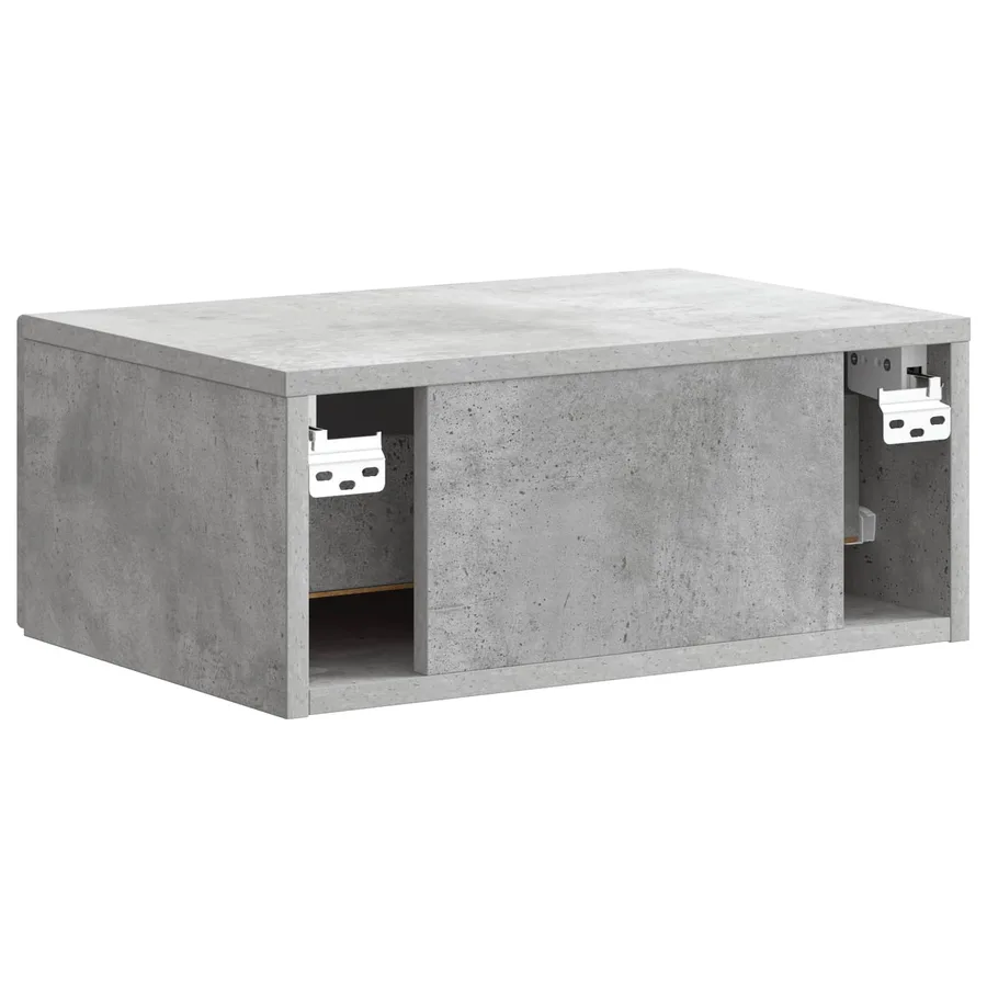 Cabinet de chevet mural 2 pcs Gris béton 49 x 34,5 x 20 cm - 9