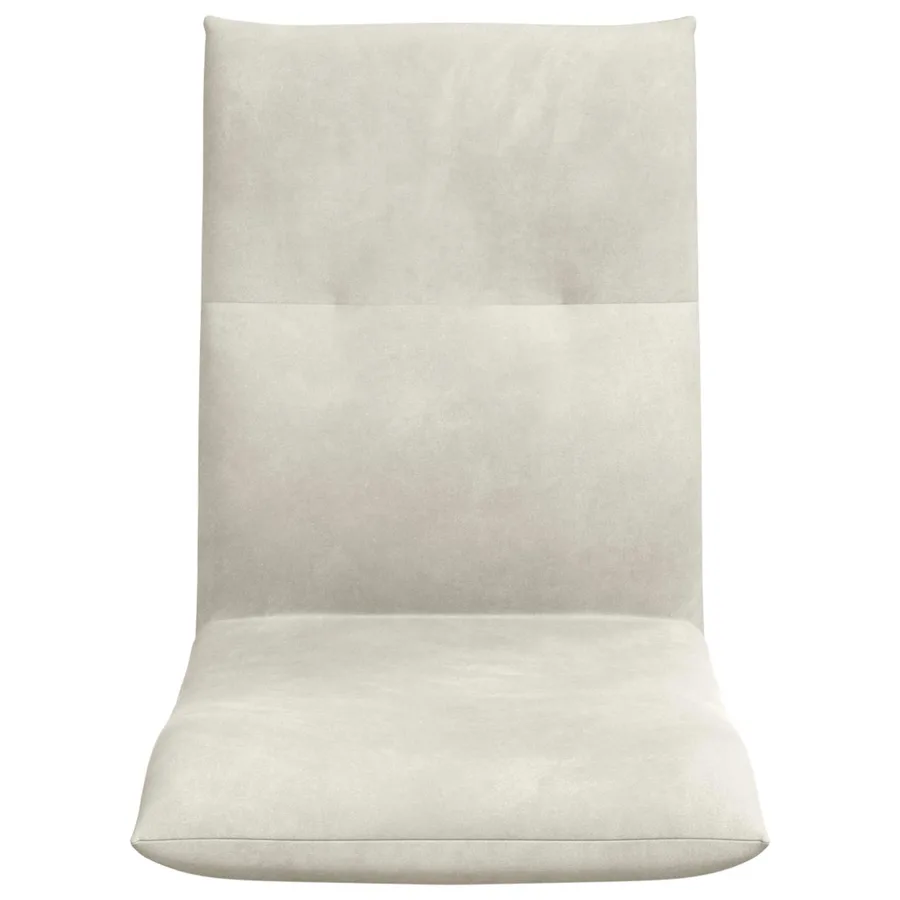 Fauteuil de sol ajustable Crème Velours - 4