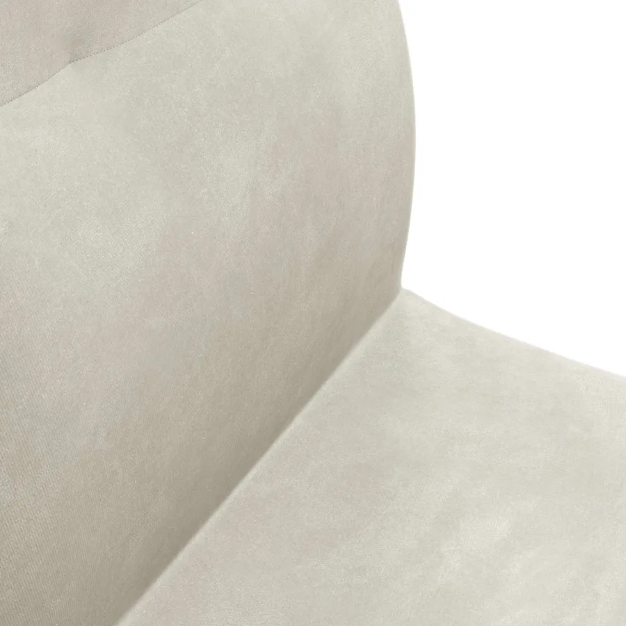 Fauteuil de sol ajustable Crème Velours - 7