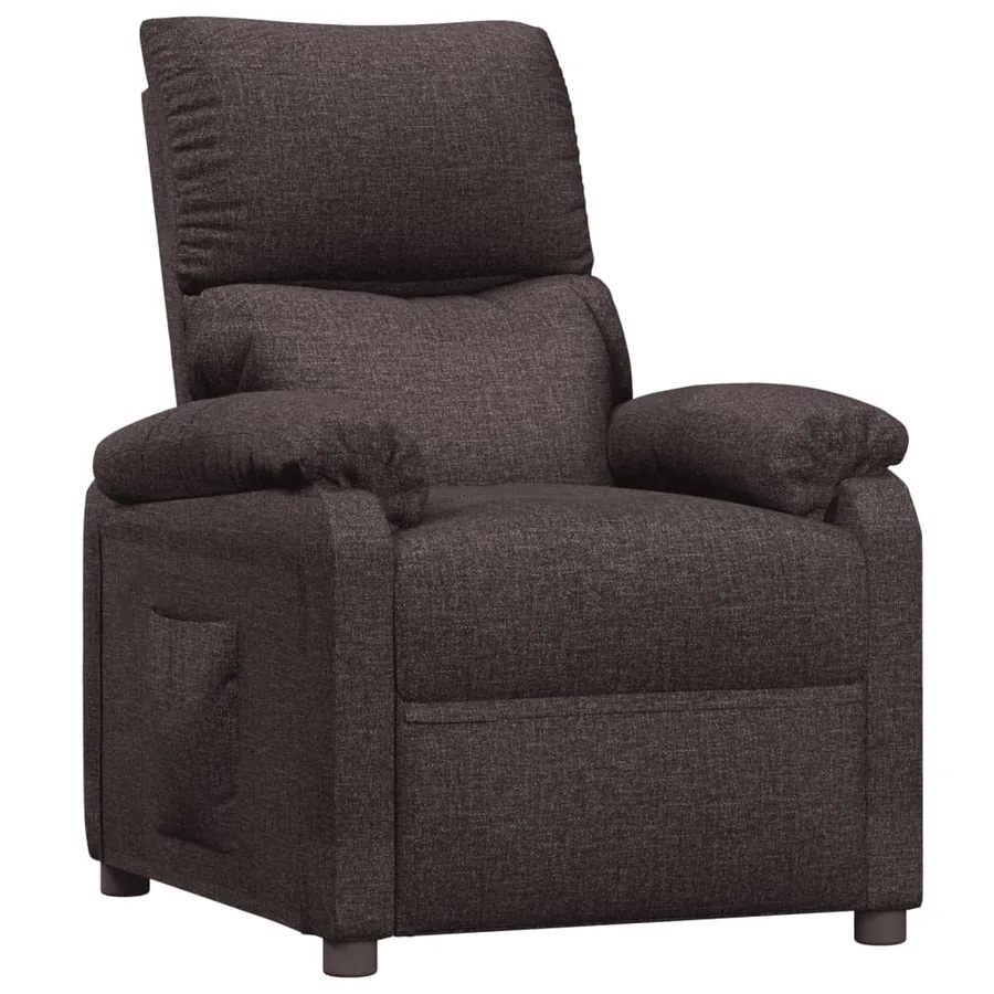 Fauteuil inclinable Marron foncé Tissu - 2