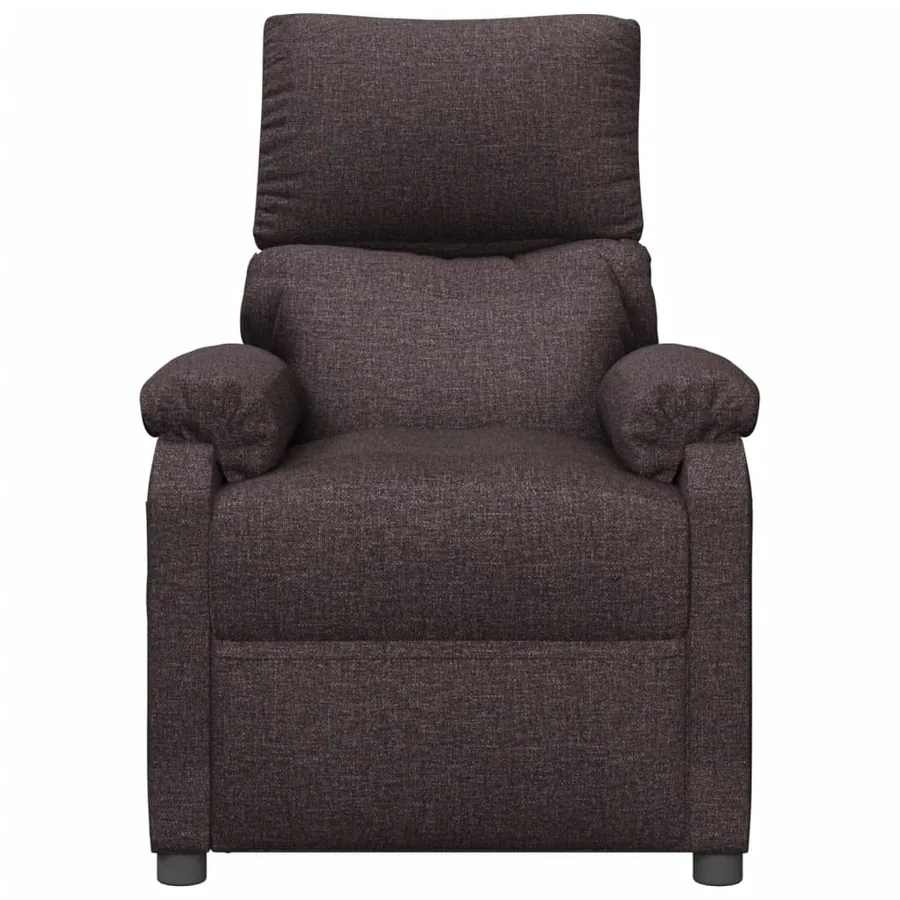 Fauteuil inclinable Marron foncé Tissu - 3