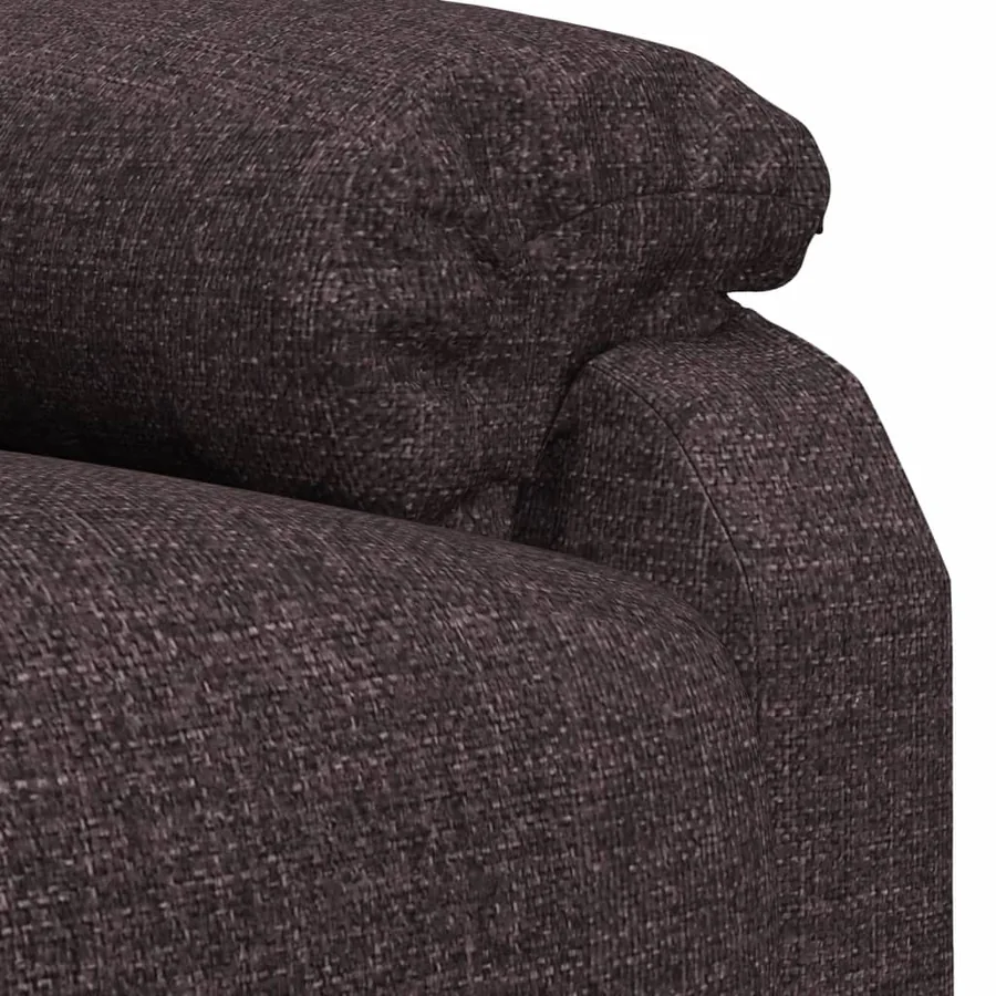 Fauteuil inclinable Marron foncé Tissu - 7