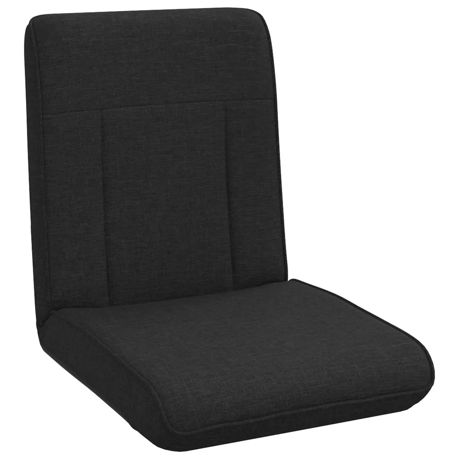Fauteuil de sol ajustable Noir Tissu - 2