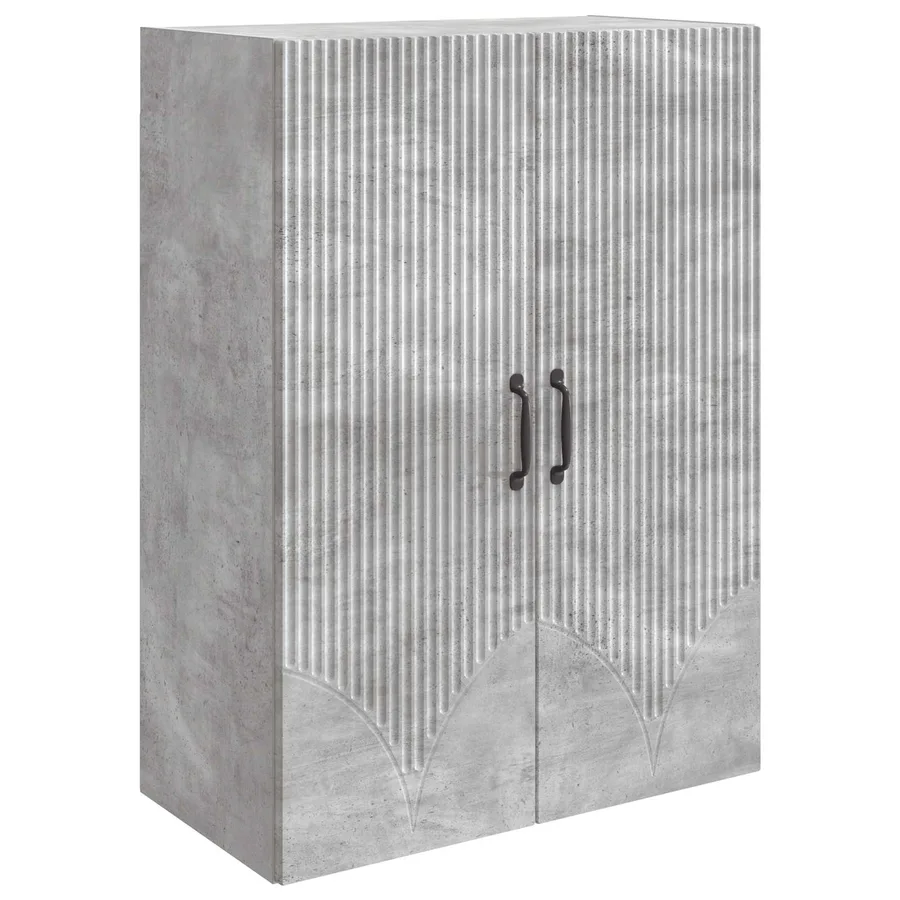 Armoire Murale Gris béton 66 x 34,5 x 90 cm Bois d'ingénierie - 2