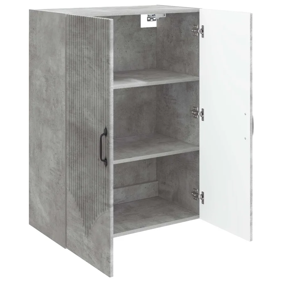 Armoire Murale Gris béton 66 x 34,5 x 90 cm Bois d'ingénierie - 3