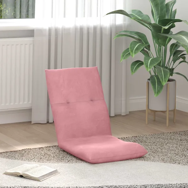 Fauteuil de sol ajustable Rose Velours