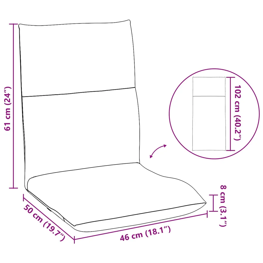 Fauteuil de sol ajustable Rose Velours - 11