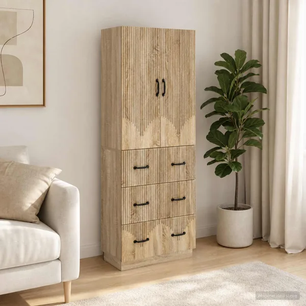 Ensemble de Meubles 2 pcs Chêne Sonoma 66 x 34,5 x 87 cm