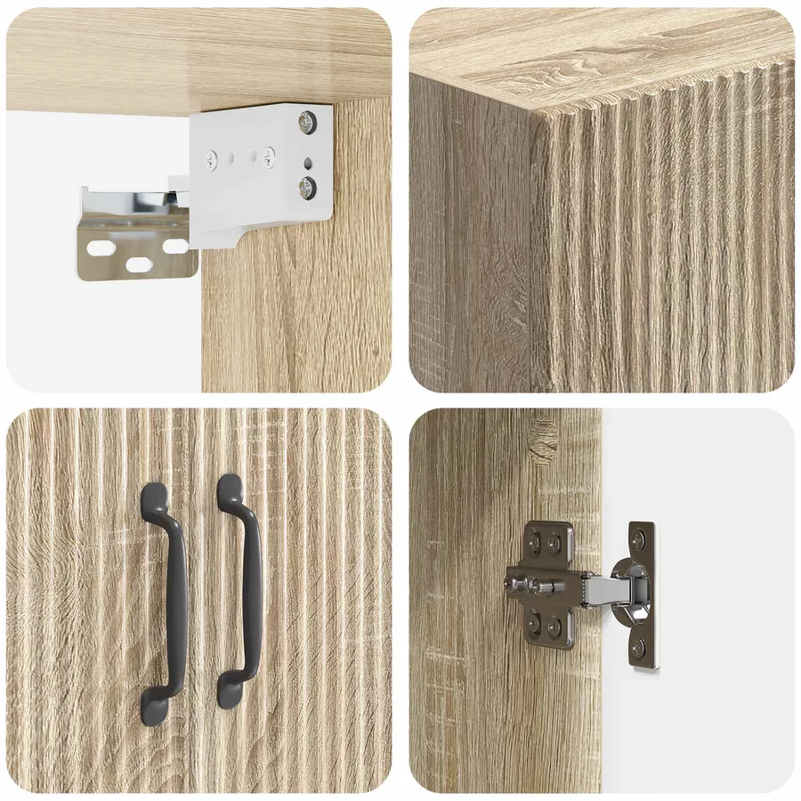 Ensemble de Meubles 2 pcs Chêne Sonoma 66 x 34,5 x 87 cm - 8