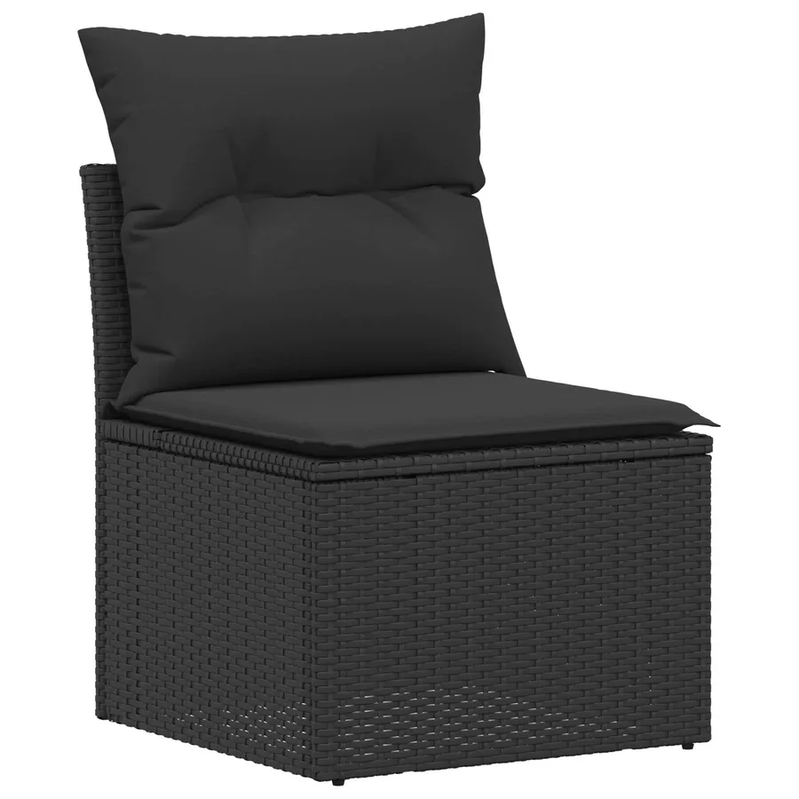 Ensemble de Canapés 6 pcs 4-Nombre de places Noir - 3