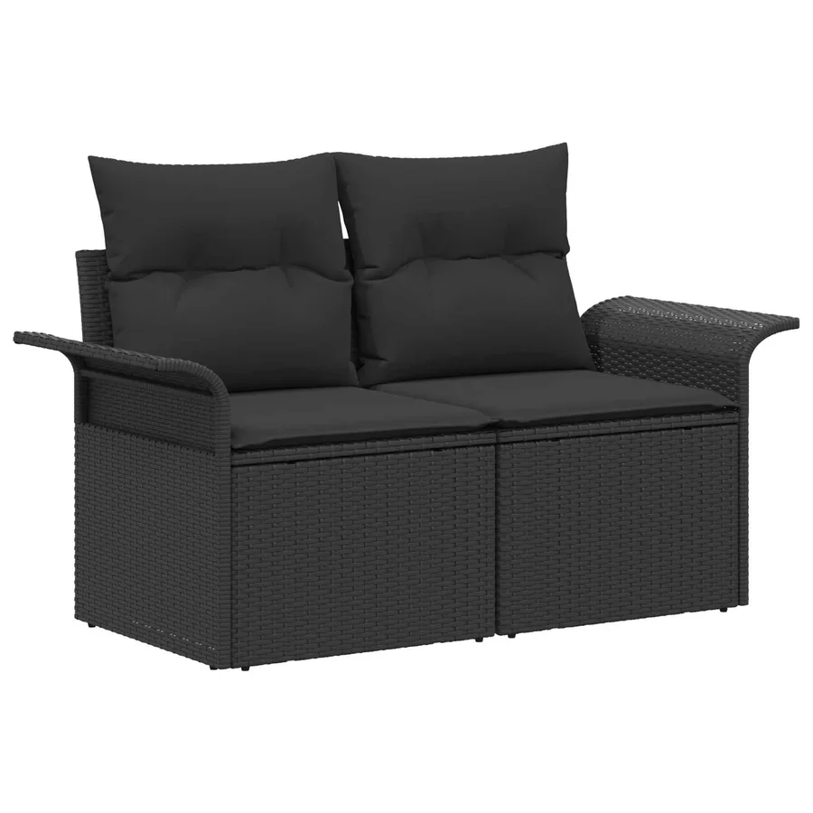 Ensemble de Canapés 6 pcs 4-Nombre de places Noir - 2