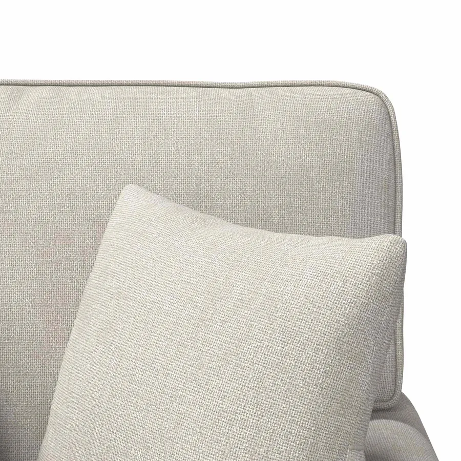 Chaise lounge avec jupe Crème 157 x 91 x 91 cm ARES - 9