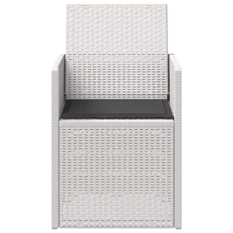 Chaises de jardin salle à manger 2 pcs Blanc et anthracite PP - 5