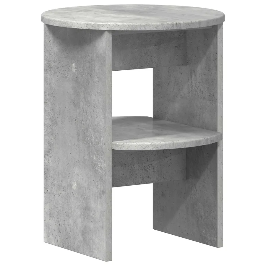 Meuble d'appoint 2 pcs Gris Béton Ø40 x 50 cm Bois d’ingénierie - 5