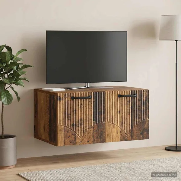 Meuble TV mural Bois ancien 59,5 x 41 x 30 cm Bois d'ingénierie
