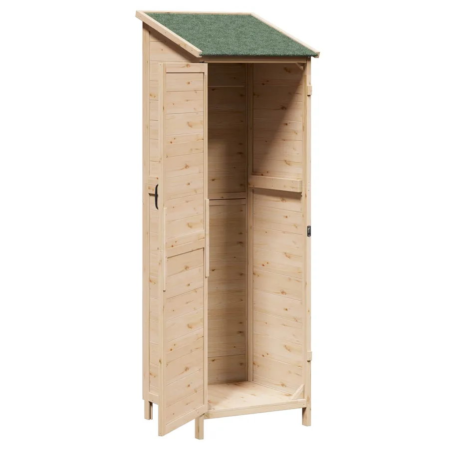Abri de jardin avec toit Naturel 59,5 x 56 x 176,5 cm - 4