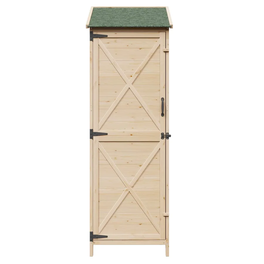 Abri de jardin avec toit Naturel 59,5 x 56 x 176,5 cm - 5