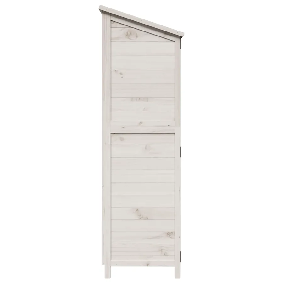 Abri de jardin Blanc 106 x 56 x 176,5 cm Bois de Sapin Massif - 6