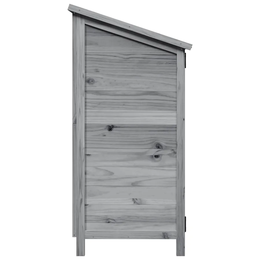 Abri de jardin Gris 106 x 56 x 113,5 cm Bois de Sapin Massif - 6