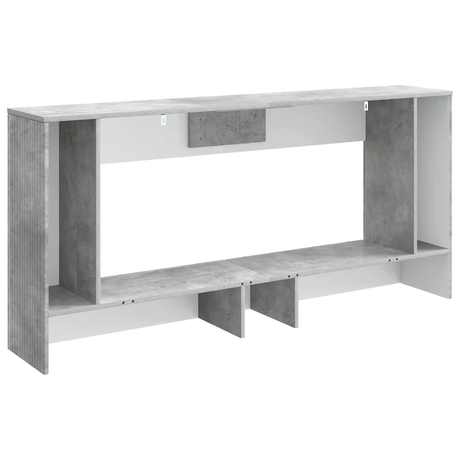 Table console Gris Béton 155 x 29 x 74 cm Bois d’ingénierie - 7