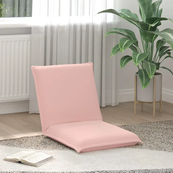Fauteuil de sol ajustable Rose Tissu en laine de mouton