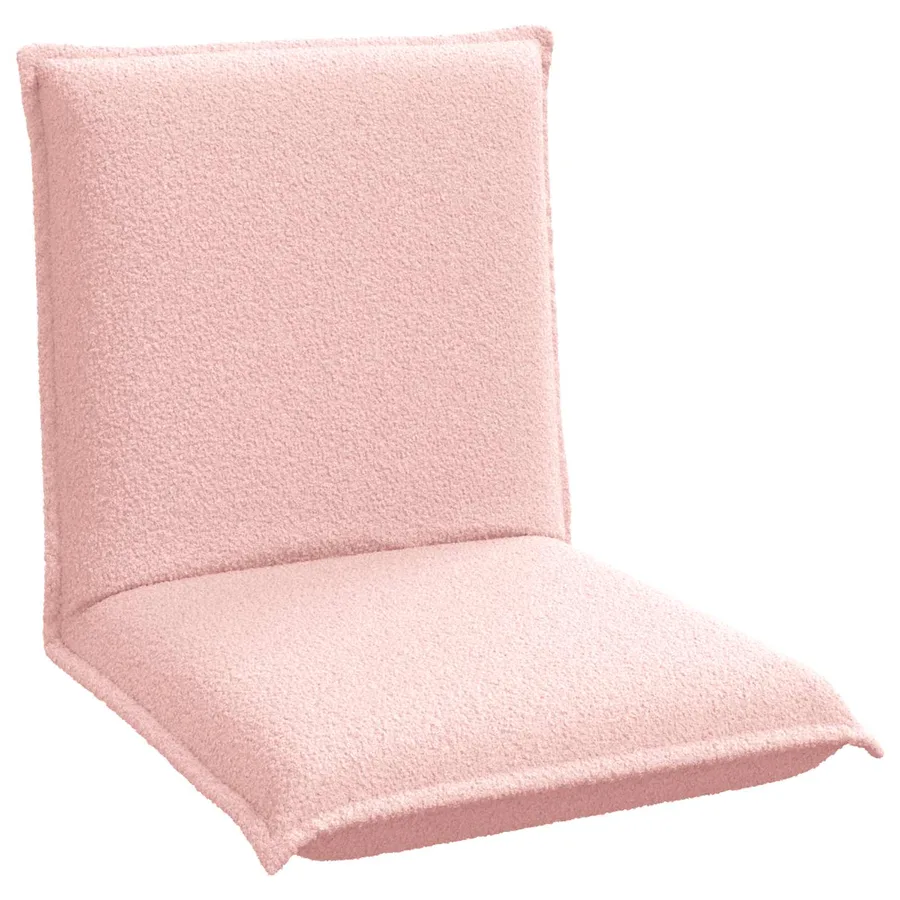 Fauteuil de sol ajustable Rose Tissu en laine de mouton - 2